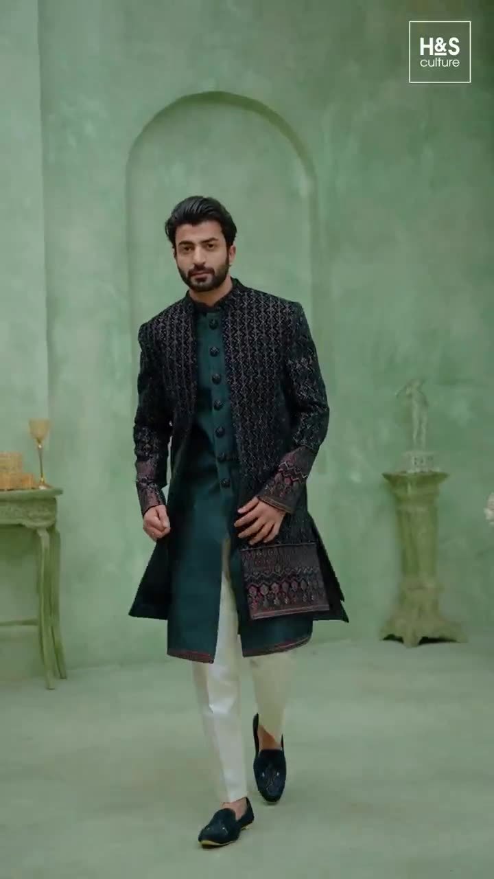 Groom in a House of Vastra sherwani at the atelier